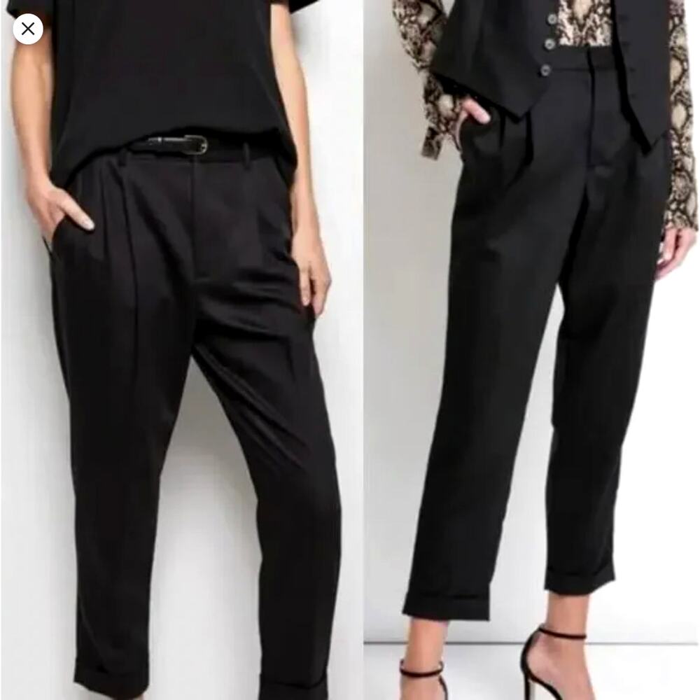 Nili Lotan Black Straight Leg Pants
